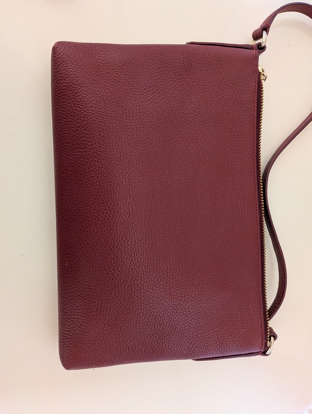 Coach Pebble Leather Deep Red Crossbody Bag - Picture 2 of 6